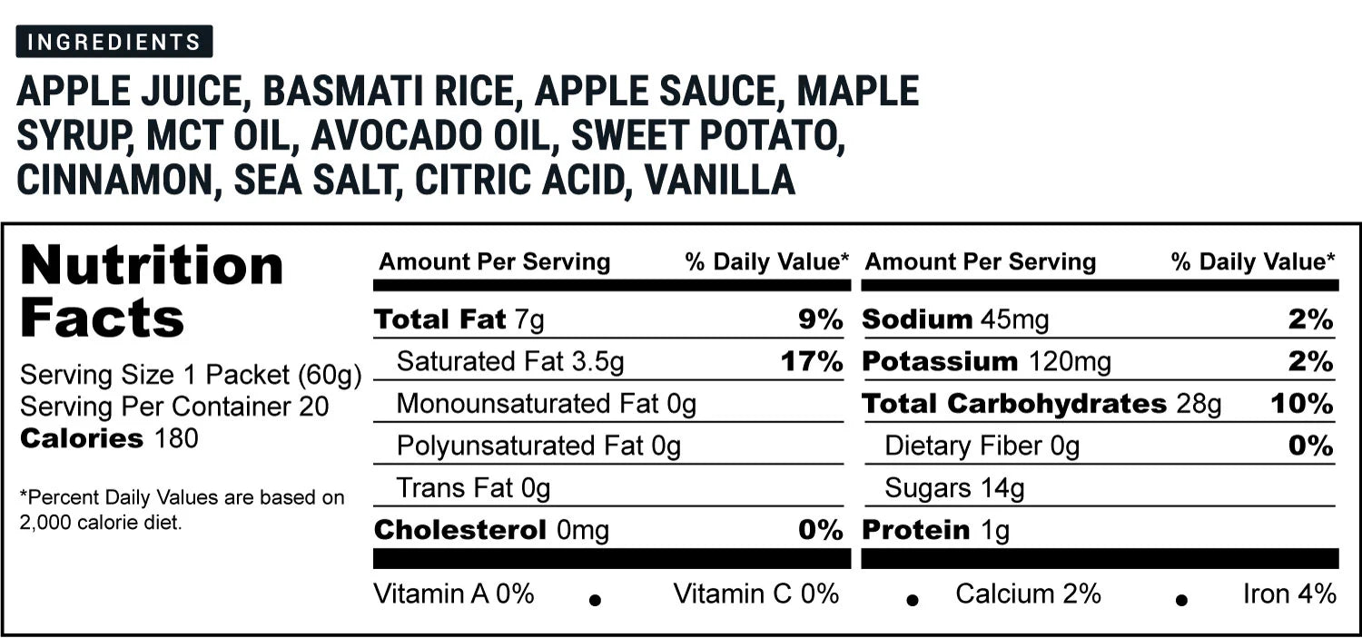 Cinnamon Apple Pie Gel (Vegan)  180 Kcal -Awesome Sauce