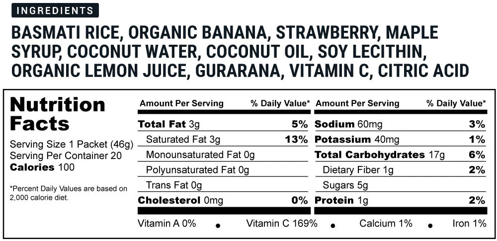 Strawberry Smoothie Gel (Vegan) 100 Kcal- Canaberry