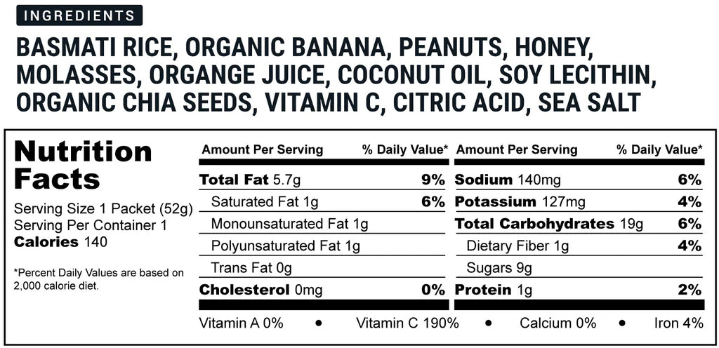 Peanut Butter And Fruit Gel Any Distance Fuel 140 Kcal - Long Haul