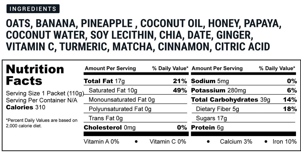 Oat Pineapple Endurance Meal 310 Kcal - Wolf Pack