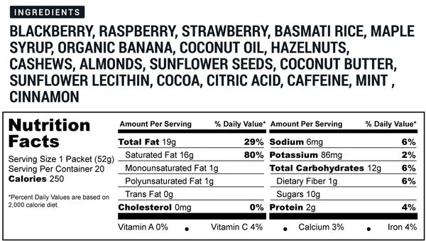 Nuts And Berries with 50 mg Caffeine (Vegan) 250 Kcal- Speednut